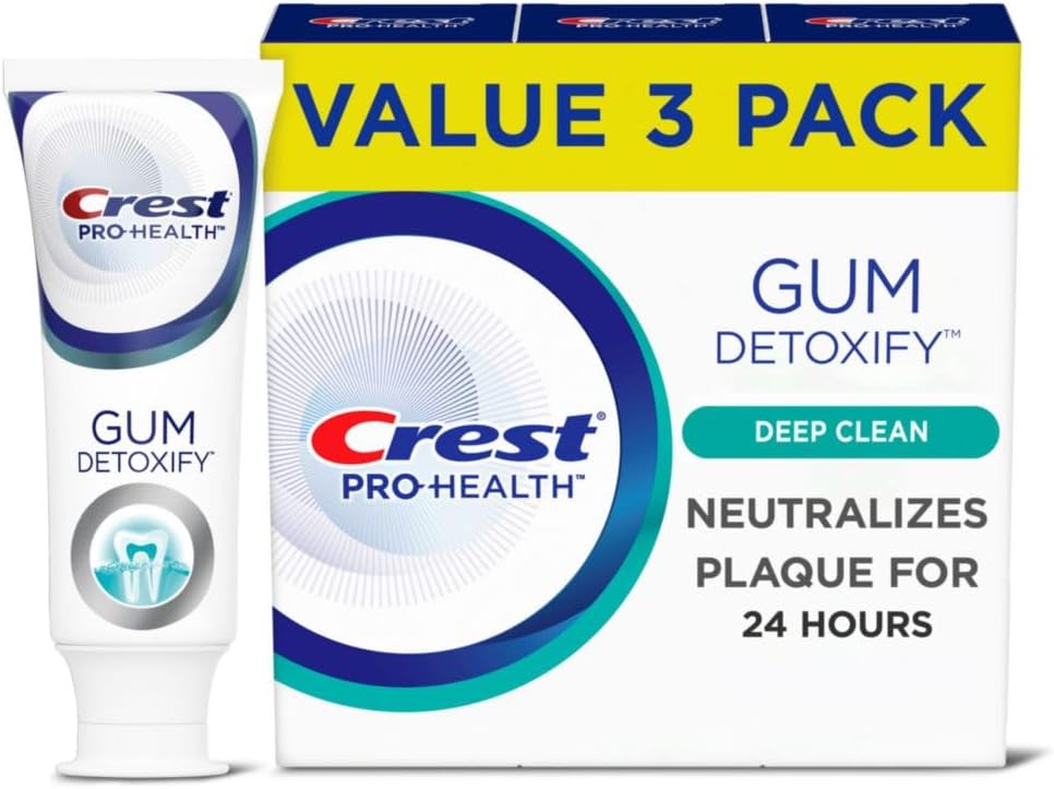 Gum Detoxify Toothpaste, Deep Clean, 3.7 oz, Pack of 3