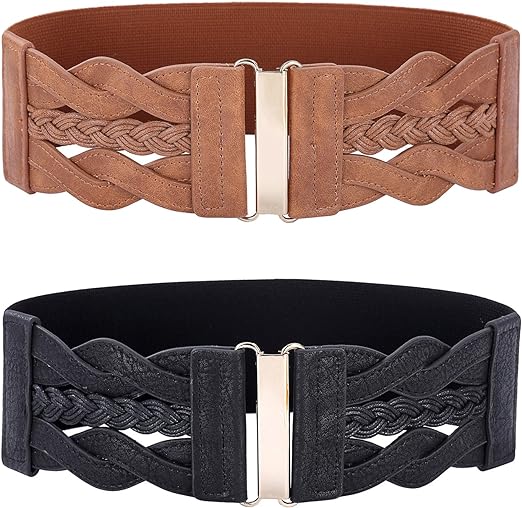 Women’s Elastic Vintage Belt Stretchy Retro Wide Waist Cinch Belt